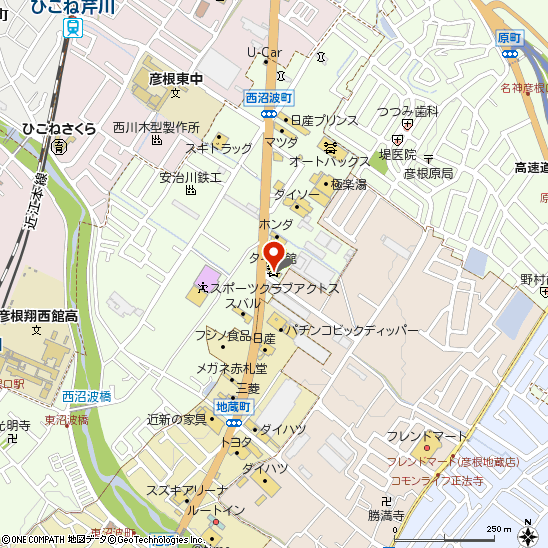 タイヤ館彦根付近の地図